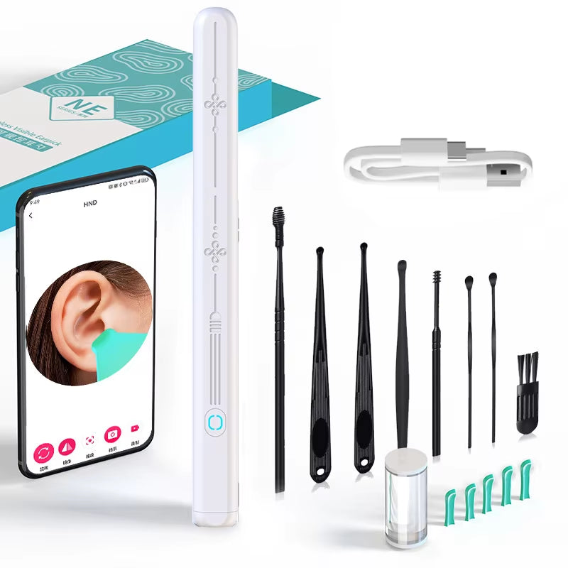 Wireless Wifi Ear Pick Otoscope Camera Borescope Luminous Ear Wax Cleaning Teeth Oral Inspection Health Care Ear Cleaner