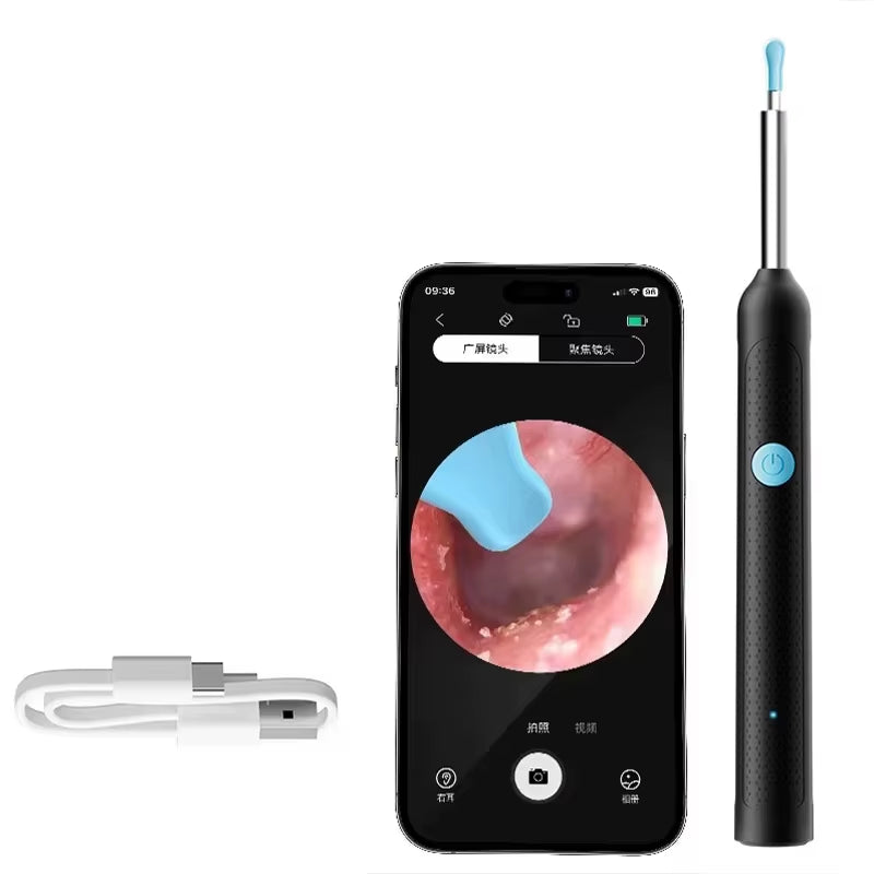 Wireless Wifi Ear Pick Otoscope Camera Borescope Luminous Ear Wax Cleaning Teeth Oral Inspection Health Care Ear Cleaner