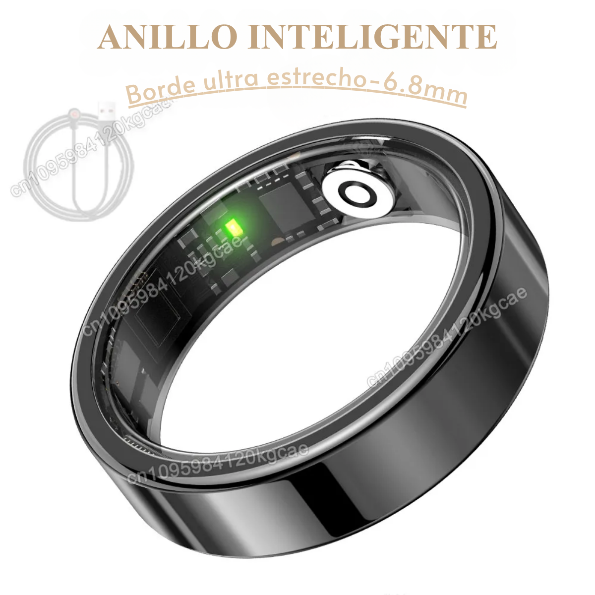 Nuevo Anillo Inteligente R10 (2026) con Estuche de Carga | Monitor de Salud, Sueño y Multideporte | Resistente al Agua 5ATM | Unisex